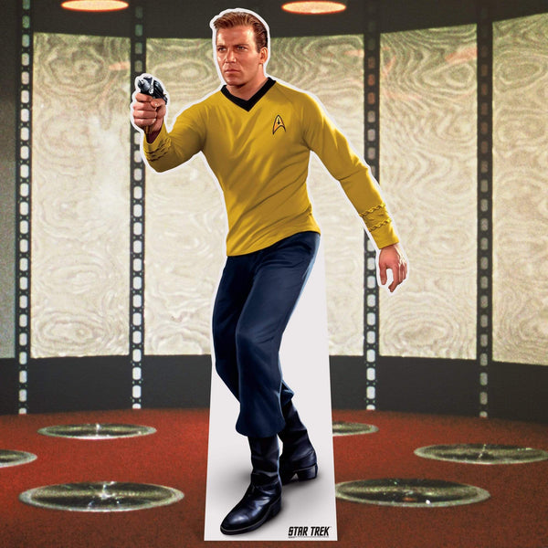 Captain Kirk with Phaser Life-Size Cardboard | Star Trek Cutout - Prime PartyCardboard Cutouts