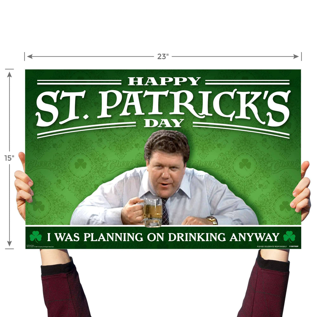 Cheers St. Patrick's Day, Norm Yard Sign with Lawn Stakes – Prime Party