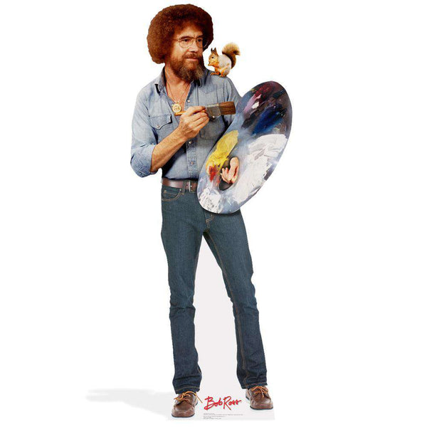 Decorative Cardboard Life-Size Bob Ross Cutout - Prime PartyCardboard Cutouts