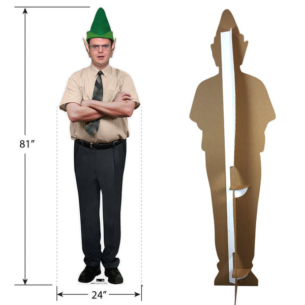 Dwight Schrute Elf Hat - The Office Cardboard Cutout - Prime PartyCardboard Cutouts