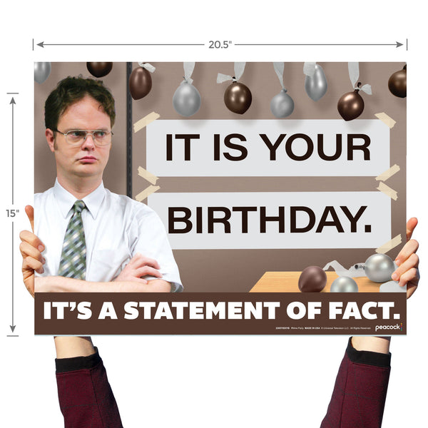 Dwight Schrute It is Your Birthday Yard Sign, The Office - Prime PartyYard Signs