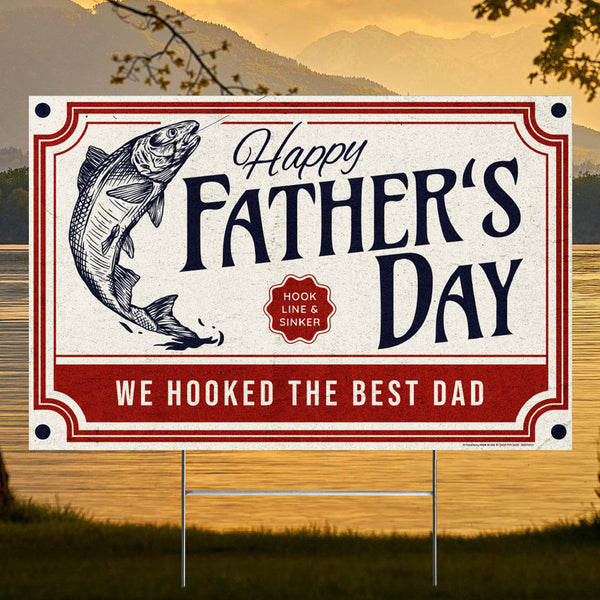 Fishing Father's Day Yard Sign - Prime PartyYard Signs