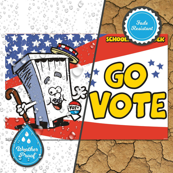 Go Vote- Booth | Yard Sign with Lawn Stakes, Schoolhouse Rock - Prime PartyYard Signs