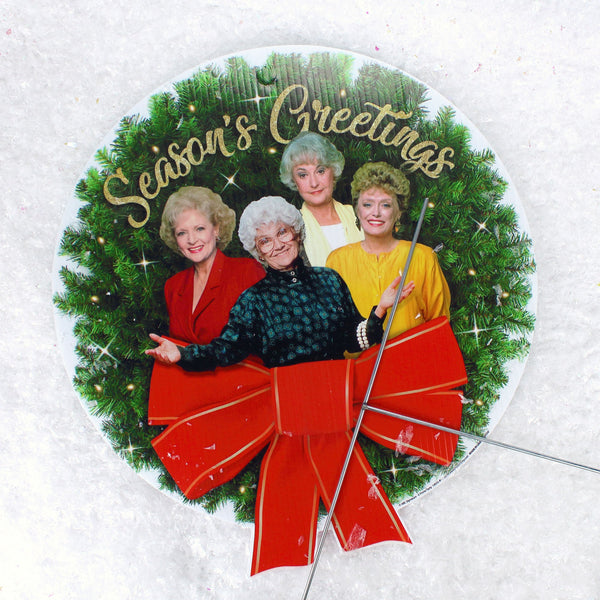 Golden Girls 16" Wreath, Season's Greetings - Prime PartyYard Signs