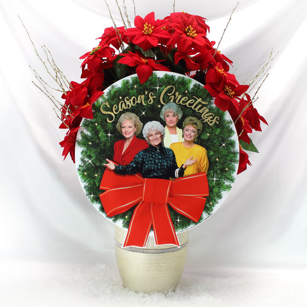 Golden Girls 16" Wreath, Season's Greetings - Prime PartyYard Signs