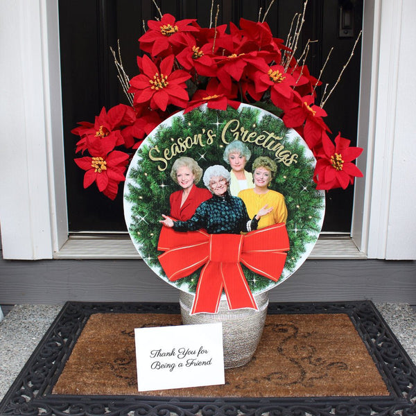 Golden Girls 16" Wreath, Season's Greetings - Prime PartyYard Signs
