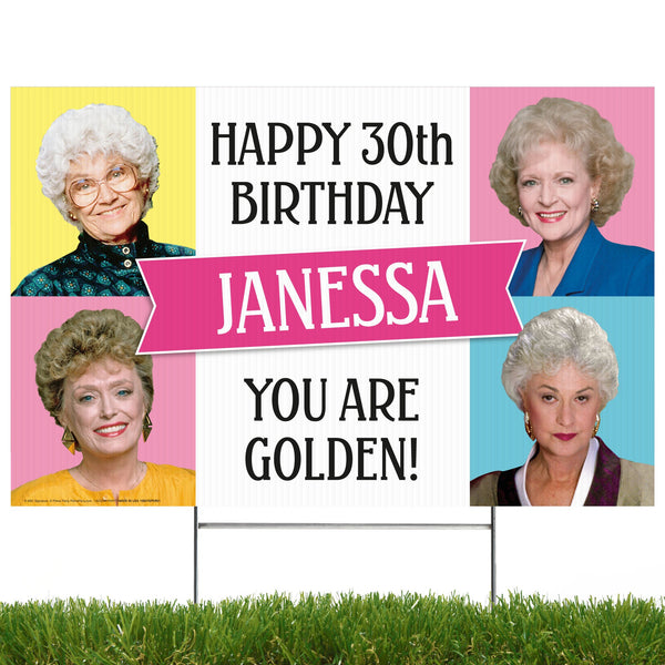 Golden Girls Personalized Yard Sign - 4 Corners - Prime PartyPersonalized Yard Signs