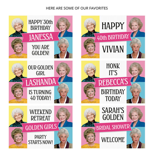 Golden Girls Personalized Yard Sign - 4 Corners - Prime PartyPersonalized Yard Signs