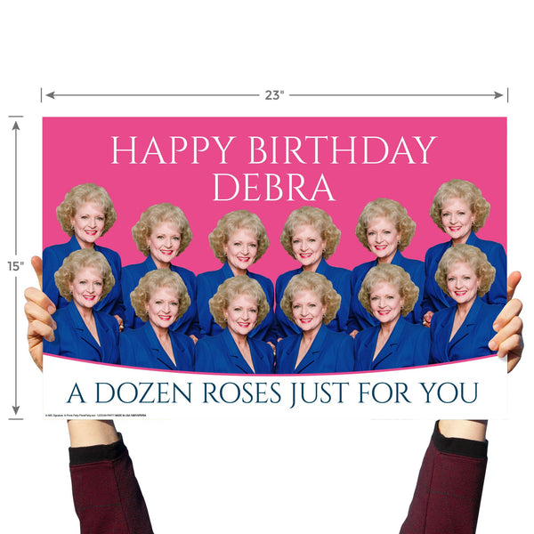 Golden Girls Personalized Yard Sign - Dozen Roses - Prime PartyPersonalized Yard Signs