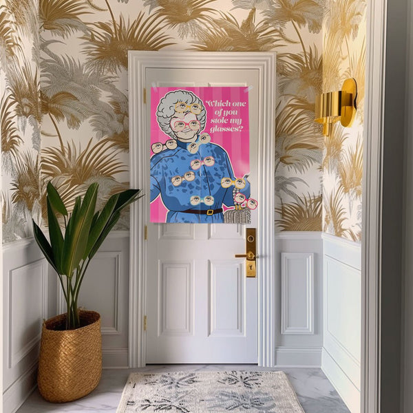 Golden Girls Pin-the-Glasses on Sophia Party Game - Prime PartyGames & Activities