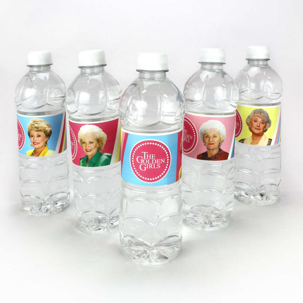 Golden Girls Water Bottle Labels, Waterproof Bottle Wraps - Set of 16 - Prime PartyWater Bottle Labels