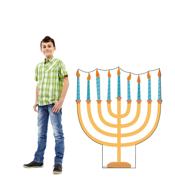 Hanukkah Menorah Cardboard Cutout - Prime PartyCardboard Cutouts
