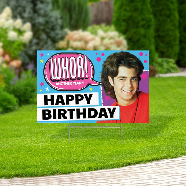 Happy Birthday | Yard Sign with Lawn Stakes, Joey Lawrence - Prime PartyYard Signs