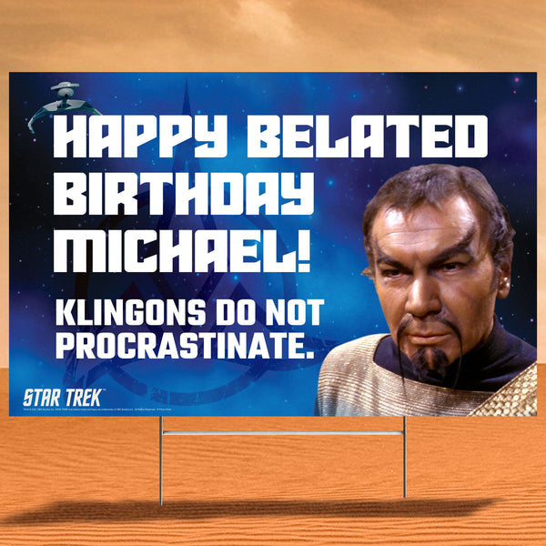Klingon Personalized Yard Sign, Star Trek - Prime PartyPersonalized Yard Signs