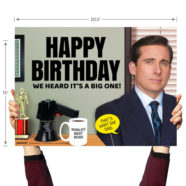 Michael Scott Happy Birthday Yard Sign, The Office - Prime PartyYard Signs