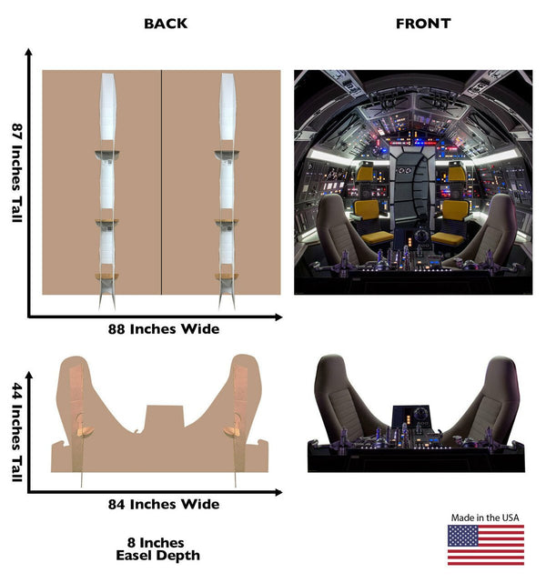 Millennium Falcon Cockpit – Cardboard Backdrop™ - Prime PartyCardboard Cutouts