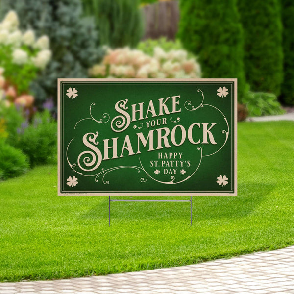 Shake your Shamrock, St. Patrick's Day, Yard Sign - Prime PartyYard Signs