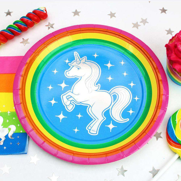 Silver Lining Rainbow Unicorn Deluxe Pack for 8 - Prime PartyParty Packs