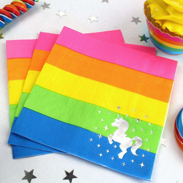 Silver Lining Rainbow Unicorn Deluxe Pack for 8 - Prime PartyParty Packs