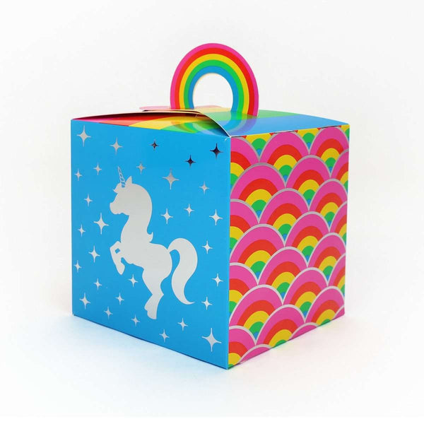 Silver Lining Rainbow Unicorn Favor Boxes (8 Pack) - Prime PartyFavor Boxes