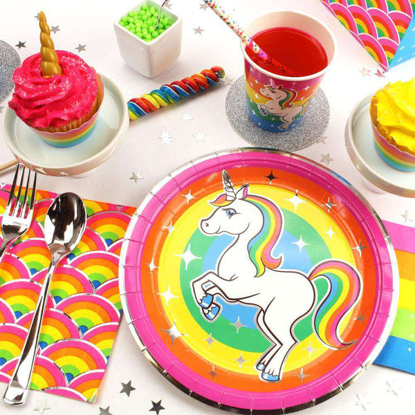 Silver Lining Rainbow Unicorn Standard Pack for 8 - Prime PartyParty Packs
