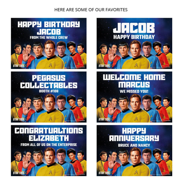 Star Trek Crew Personalized Yard Sign, Star Trek Original Series - Prime PartyPersonalized Yard Signs