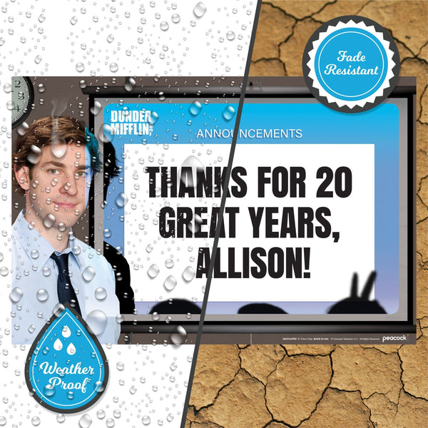 The Office Personalized Yard Sign with Jim Halpert - Prime PartyYard Signs