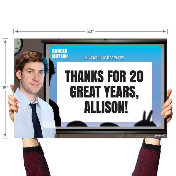 The Office Personalized Yard Sign with Jim Halpert - Prime PartyYard Signs