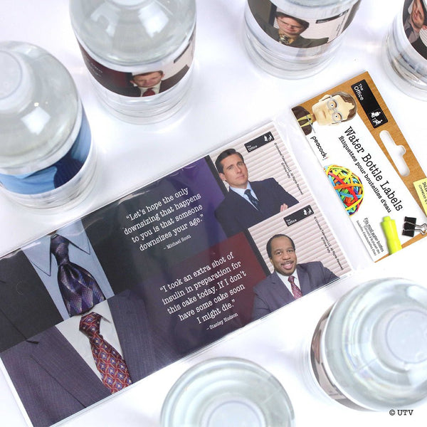 The Office Water Bottle Labels (Set of 16) - Prime PartyWater Bottle Labels