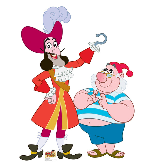 Captain Hook and Mr. Smee life-size cardboard cutout from Disney's Peter Pan