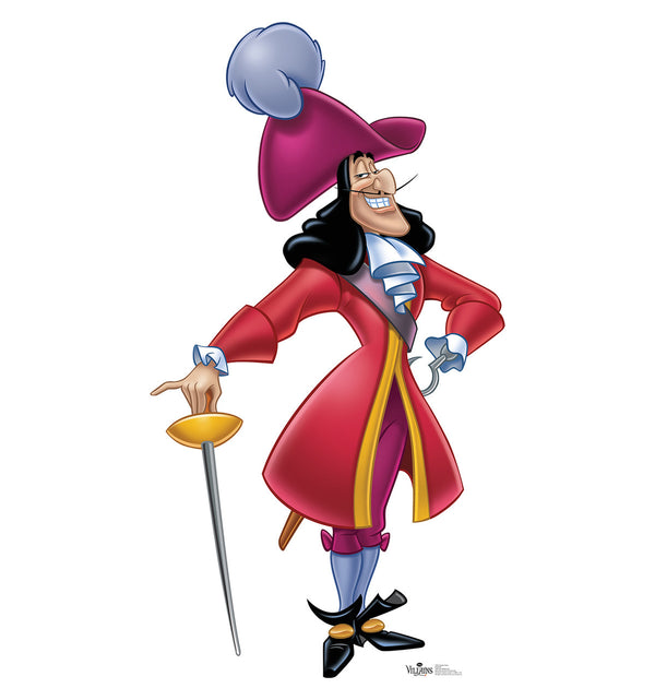 Captain Hook life-size cardboard cutout from Disney Villains