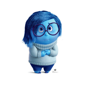 Sadness life-size cardboard cutout from Disney Pixar Inside Out, 37 inches tall