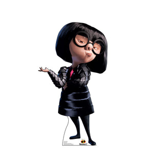 Edna Mode life-size cardboard cutout from Disney Pixar Incredibles 2