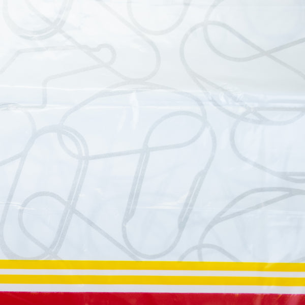 Table Cover detail of race track print. NASCAR Table cover from Prime Party