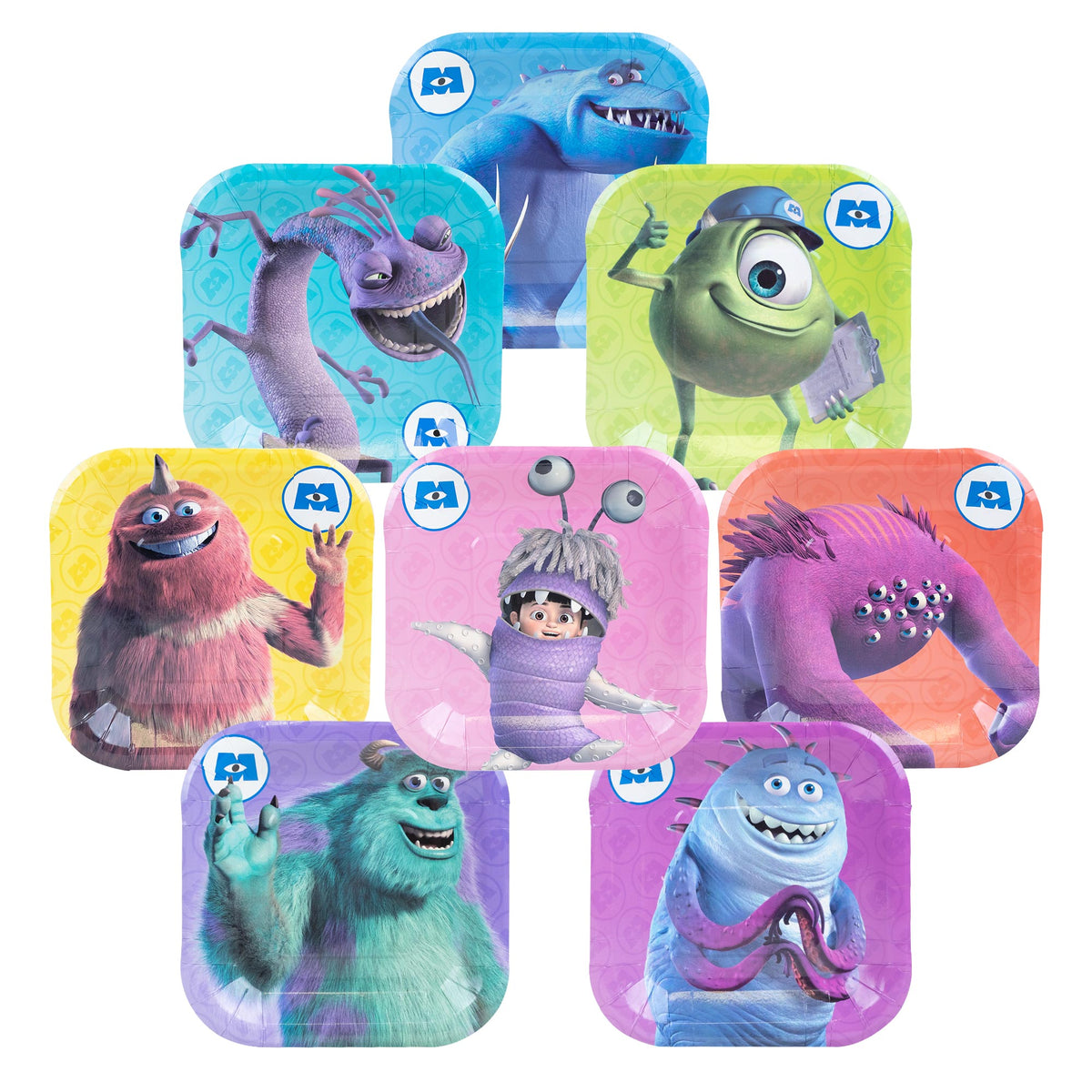 Monster's, Inc. Dessert Plate– 7 Inch (Pack of 8) – Prime Party