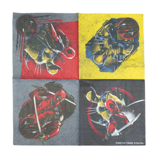 Deadpool Wolverine Beverage Napkins (Pack of 16)