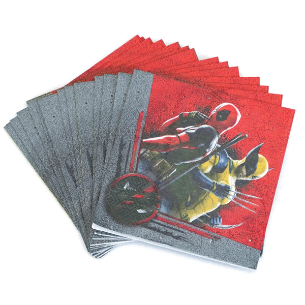 Deadpool Wolverine Beverage Napkins (Pack of 16)