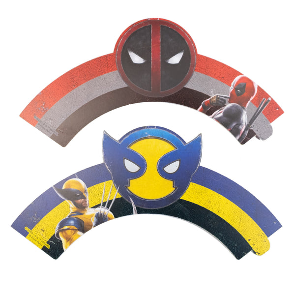 Deadpool Wolverine Cupcake Wrappers (Pack of 12)