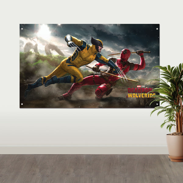 Deadpool Wolverine Fabric Wall Banner (3' x 5')
