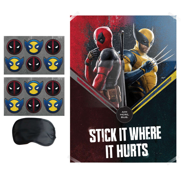 Deadpool Wolverine Pin-the-Tail Game