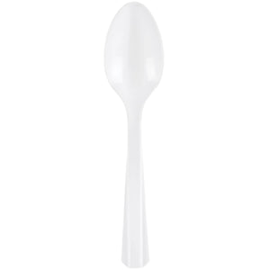 Plastic Spoons Frosty White (20-Pieces) Cutlery