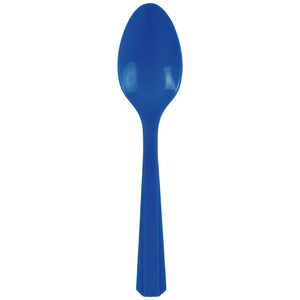Plastic Spoons Bright Royal Blue (20-Pieces) Cutlery