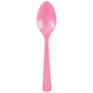 Plastic Spoons Pink (20-Pieces) Cutlery
