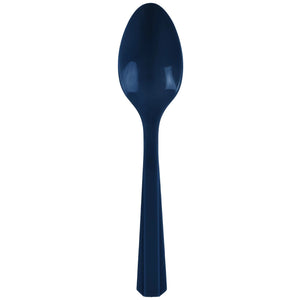 Plastic Spoons Navy Blue (20-Pieces) Cutlery