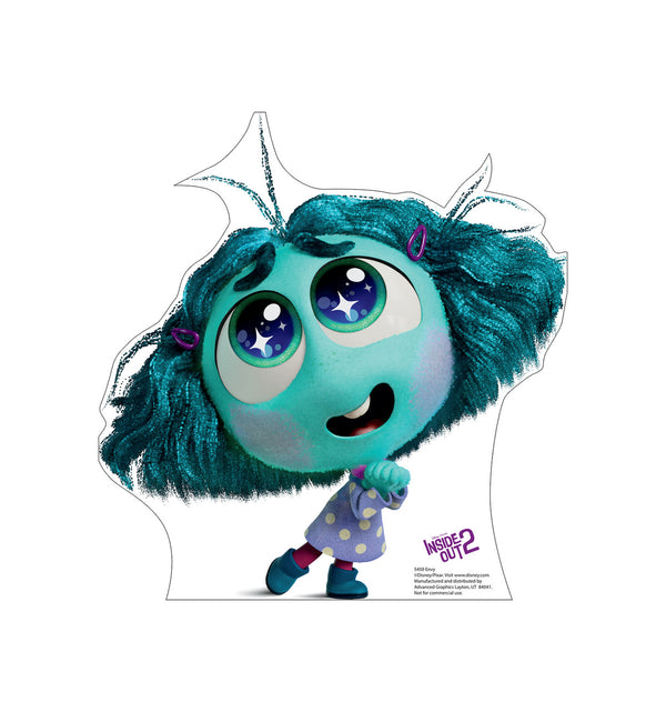 Mini Envy tabletop cardboard cutout from Disney Pixar Inside Out 2, 17 inches tall