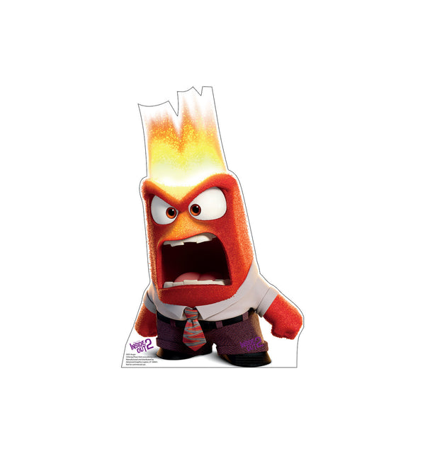 Mini Anger tabletop cardboard cutout from Disney Pixar Inside Out 2, 22 inches tall