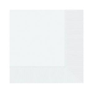 Beverage Napkins Frosty White 3-Ply (Set of 40) Napkins