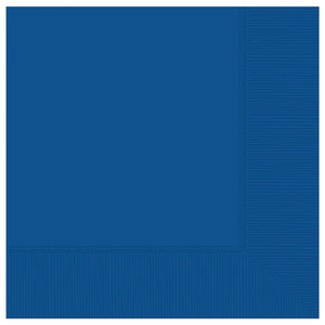 Beverage Napkins Bright Royal Blue 3-Ply (Set of 50) Napkins