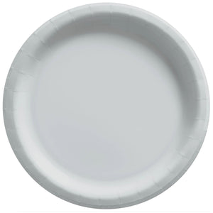 Dessert Plates Silver 6.75" Round (Set of 20) Plates