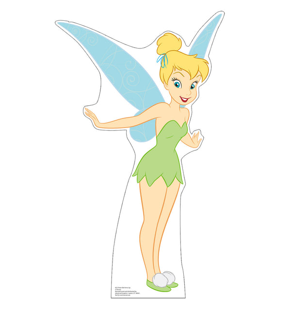 Tinker Bell arms up cardboard cutout from Disney's Peter Pan